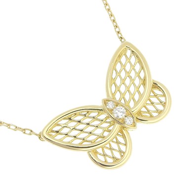 【日本直送】梵克雅寶 Van Cleef & Arpels Papillon 項鍊 K18YG × 鑽石 約5.2g женские【二手】