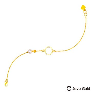 JoveGold漾金飾 品味生活黃金/珍珠手鍊