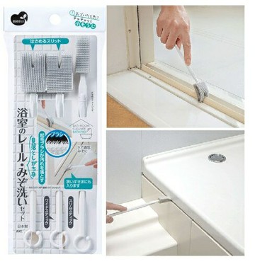 大賀屋 日本製 Mameita 縫隙清潔刷 溝槽清潔刷 清潔刷 小縫隙刷 窗户凹槽清潔刷 窗溝刷 J00053630
