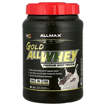 ALLMAX, GOLD ALLWHEY®，全優質乳清蛋白，曲奇和奶油味，32 盎司（907 克）