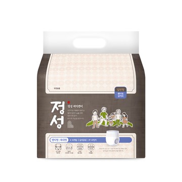 Jeong Sung PREMIUM安心吸水成人用紙尿褲  1300~1600ml吸水力  柔軟腰部鬆緊帶  亞洲人體型合身設計  XL  10片  1包