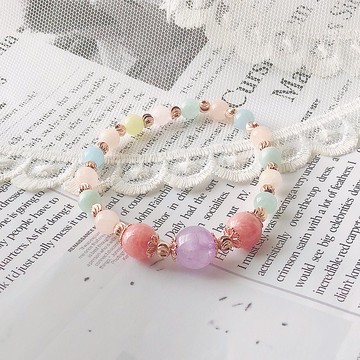 摩根石 紅紋石 愛情運 水晶 手鈪 手鏈 手鍊 手環 客製化