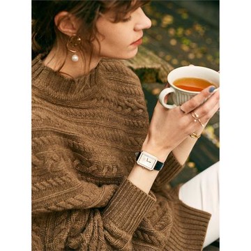 秋季針織羊毛衫女寬松外穿麻花通勤百搭加厚重工非羊絨衫女上衣