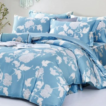 Prawear 巴麗維亞 100%萊賽爾天絲寢具8件組  臻愛密碼  床罩 + 兩用被套 + 歐式枕套 2個 + 美式枕套 2個 + 抱枕套 + 抱枕芯  雙人(150 x 186cm)