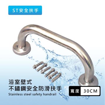 泰衛 台灣製30CM不鏽鋼浴廁安全防滑扶手(1入)安全扶手/安全把手