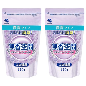 小林製藥 無香空間 室內除臭劑 補充包 薰衣草 270g  2包