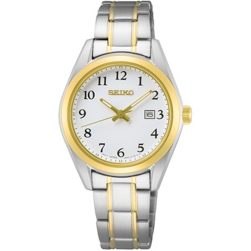 SEIKO 精工 CS系列都會時尚女錶/銀x金/29.9mm (6N22-00P0KS/SUR466P1)