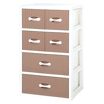 KEYWAY 聯府 CJ4204 安雅綜合四層櫃  白色 + 棕色  475