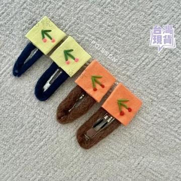 【POISSON】韓國 兒童髮夾 正方小花夾 髮飾 (一對) 共2款 PS004