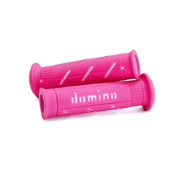 domino 機車握把套 A250 頂級雙色握把套-粉紅底白字