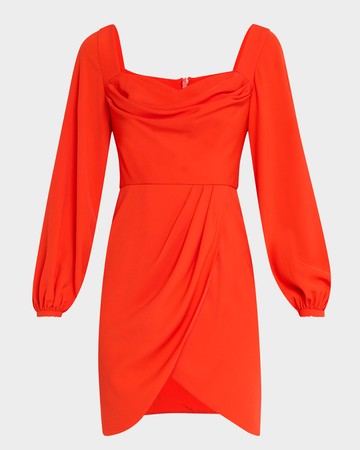 Tonja Draped Bodycon Sweetheart Mini Dress