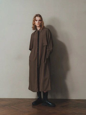 【SET ITEM】襯衫式無袖洋裝+長袖罩衫(7B33L0H0100) - YECCA VECCA