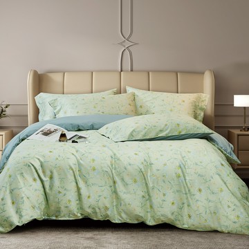 美國棉印花系列 / 四件式兩用被床包枕套組 / 春野花搖