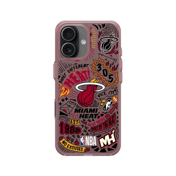 iPhone 17 Clear (相機按鈕) 晶醺玫 - NBA - 塗鴉系列-邁阿密熱火 Miami Heat - Graffiti