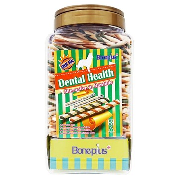 Boneplus 綜合雙色潔牙軟笛酥桶裝 S  1.3kg  1個  綜合