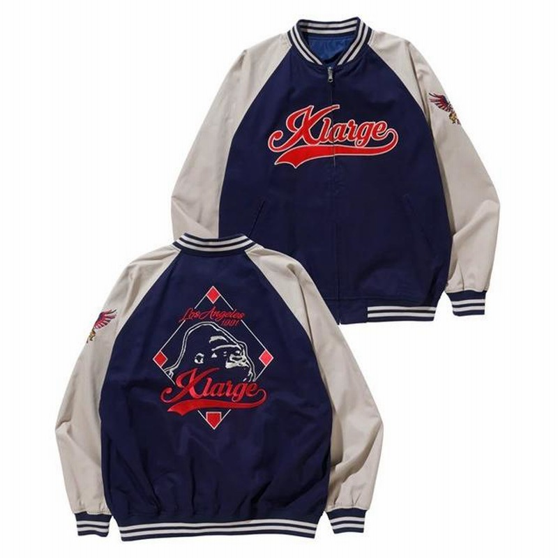 エクストララージ XLARGE REVERSIBLE BASEBALL JACKET リバーシブル