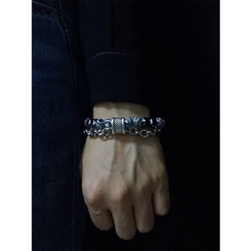 鈦鋼男士手鏈2022新款潮人女生ins小眾設計手串珠子串珠簡約手飾