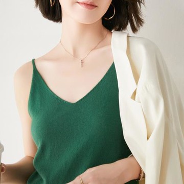 小吊帶女夏季外穿V領針織背心細帶無袖內搭打底衫修身簡約百搭潮