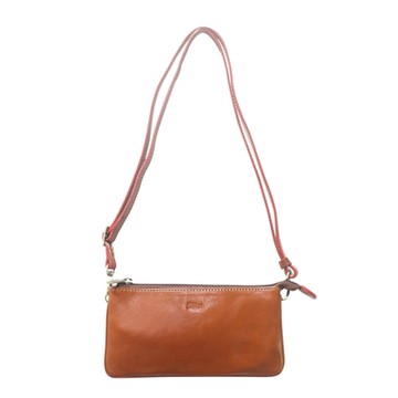 Sika雙層斜背包(小)A8317-01原味褐