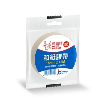 【史代新文具】鹿頭牌 CPS6 18mm×18M和紙膠帶(單卷包)