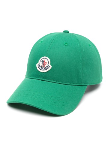 Moncler - logo-patch baseball cap - men - Cotton - One Size - Green