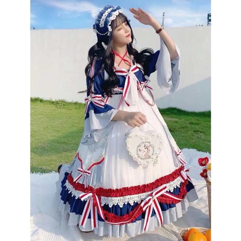 Lolita長袖ドレス服 ロリータ衣装 可愛いドレス レデイース二次元衣装