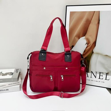 2024新款女高級感上班托特包大容量通勤單肩帆布包時尚大包包百搭