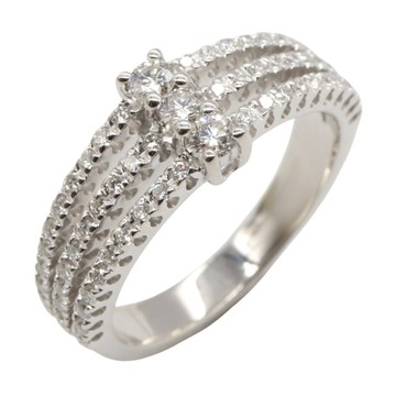 JEWELRY 無品牌珠寶 18K白金 鑽石 戒指 10 【二手名牌BRAND OFF】