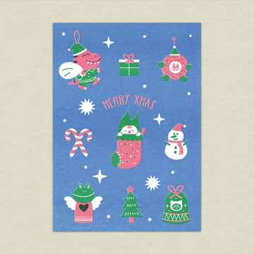 聖誕節/咚東聖誕PARTY/MERRY XMAS/孔版印刷明信片