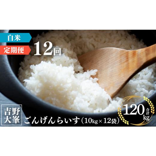 ふるさと納税 奈良県 吉野町  奈良のお米のお届け便　10kg×1年分 （12回）