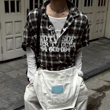 【FJstore】越南品牌 DEVOTUS SEA 格紋 短寬 Boxy 襯衫 短袖襯衫 男生短袖 女生短袖 外搭