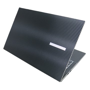 【Ezstick】ASUS X513 X513EP 筆電機身貼｜黑色卡夢紋｜上蓋+鍵盤週圍+底部貼