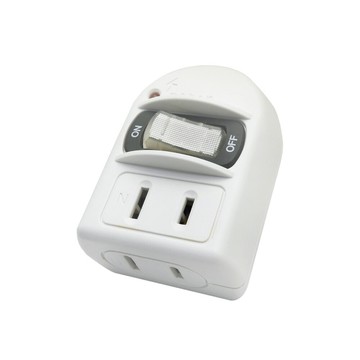 【明家Mayka】SL-2101防雷擊 分接器2孔1開2插(新安規 壁插 分接器 防雷擊突波 防雷指示燈 防火)