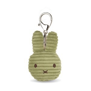 BON TON TOYS｜Miffy拍拍米菲兔ECO燈芯絨鑰匙圈-10cm 橄欖