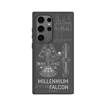 Galaxy S24 Ultra SolidSuit 黑 - 迪士尼-星際大戰 Star Wars - 星際大戰 – 千年鷹設計圖 II