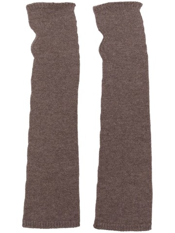Blanca Vita - cashmere fingerless gloves - women - Cashmere - One Size - Brown
