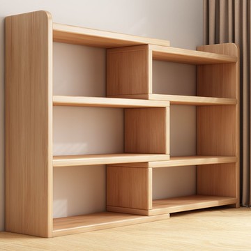 免運/速發 公司貨 開立發票 實木書架桌面置物架兒童書桌收納儲物架家用辦公室桌上小書柜 支持安裝 快速出貨