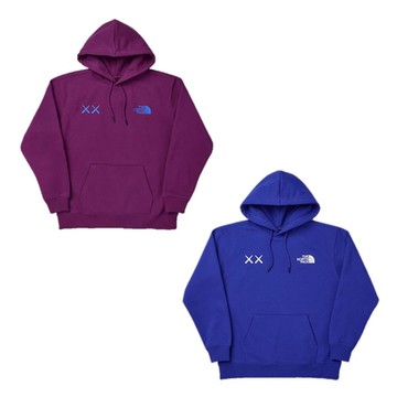 Kaws x The North Face 帽T 深紫/藍色 長袖 上衣 保暖 聯名款 NF0A7WLI
