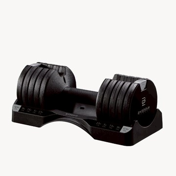 【線上體育】BYZOOM 12.5磅黑色可調式啞鈴"輕"磅上市5.6kg (一支)