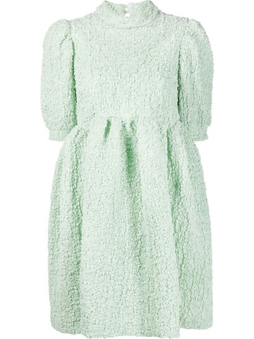 Cecilie Bahnsen - Uma textured mini dress - women - Cotton/Elastane - 10 - Green