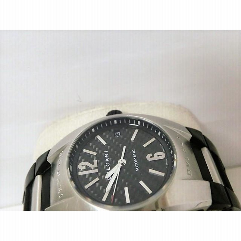 ブルガリ　エルゴンEG35S　デイト ブラックダイヤル　ATメンズ腕時計 稼働品 最終特価品【BVLGARI/ブルガリ】 エルゴン EG35S 腕時計 ステンレス