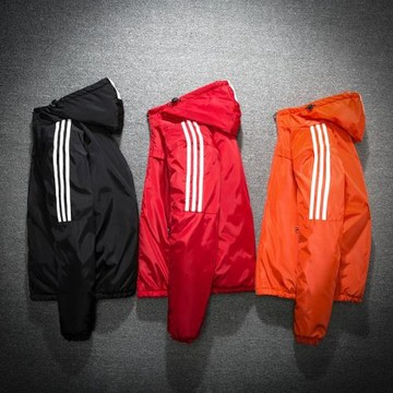 加棉加厚運動休閑情侶防風短外套