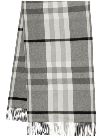Burberry - check cashmere oversized scarf - unisex - Cashmere - One Size - Grey