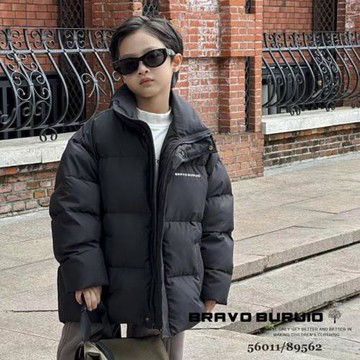 布芮歐2024冬新款男童女童短款羽絨服外套兒童白鴨絨童裝潮56011