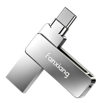 FANXIANG 256GB iPhone雙頭隨身碟2026新版APP備份iphone15~18及安卓手機及電腦  保固3年