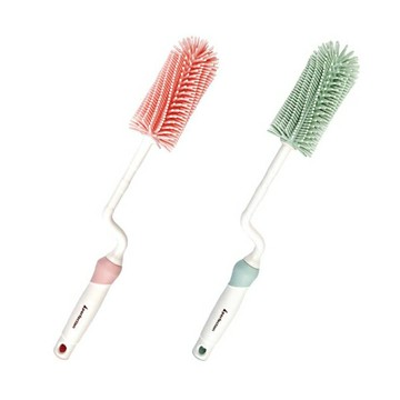 韓國 perfection 特級矽膠奶瓶刷(單入)-綠/粉【悅兒園婦幼生活館】