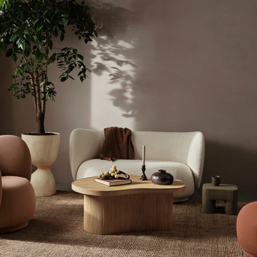 丹麥 Ferm Living RICO 兩人沙發 羊絨白