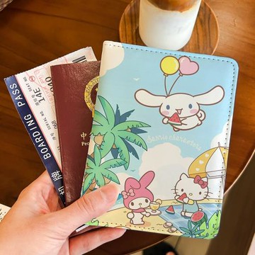 三麗鷗大耳狗可愛護照夾證件包保護套多功能卡包出國旅行便攜收納