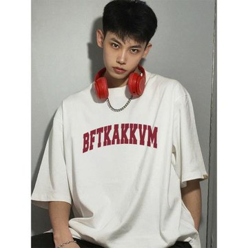 G2P真維斯男裝短袖t恤2025春季新品男士上衣重磅純棉美式寬松衣服