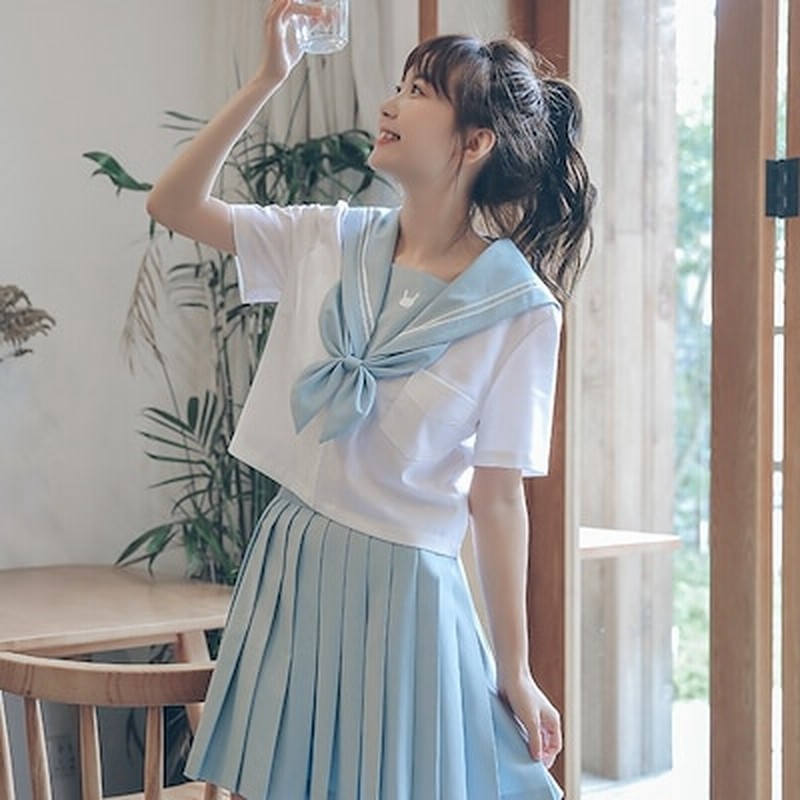 オリジナル高校スタイルjk制服スカート日本学生女性甘いセーラー服ファッションセット学校制服 通販 Lineポイント最大1 0 Get Lineショッピング